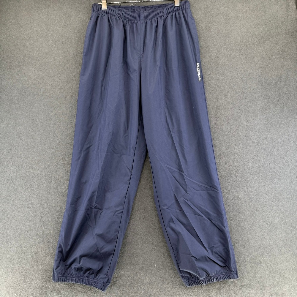 Vintage Y2K New Balance Lined Track Pants Navy Blue Baggy Windpants Men's Medium